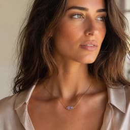 Amethyst Pendant Necklace - Model