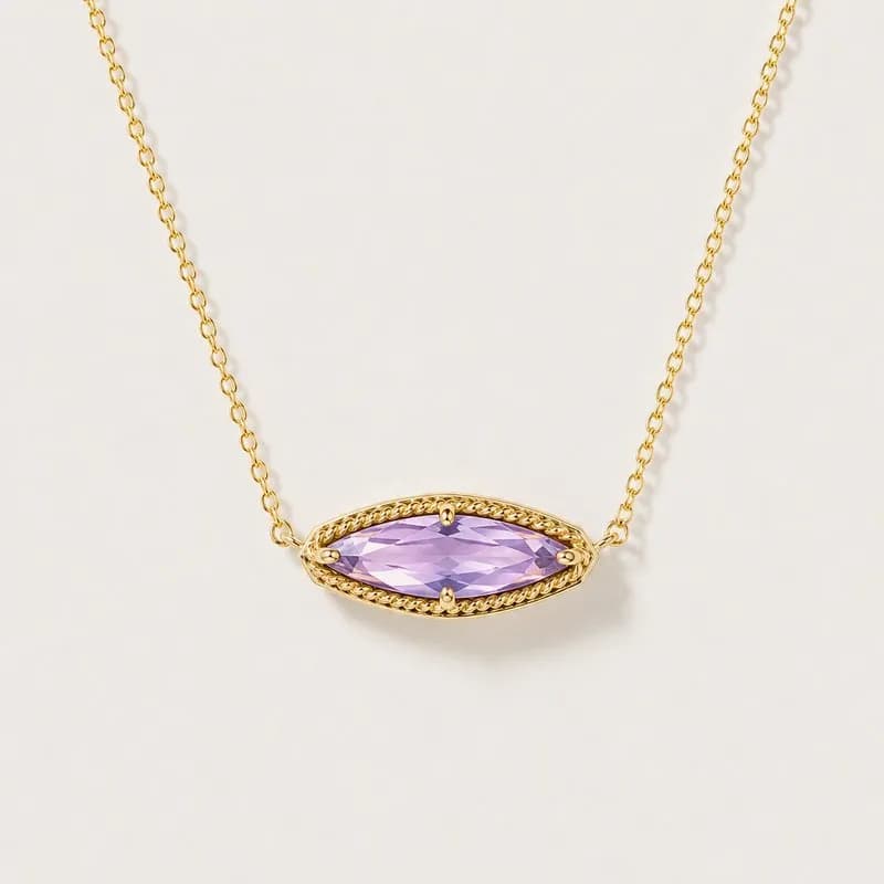 Amethyst Pendant Necklace