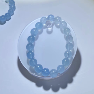 7mm Natural Aquamarine Gradient Bracelet